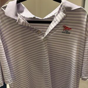 Peter Millar Summer Comfort XL - 2023 US Open Purple and White Golf shirt